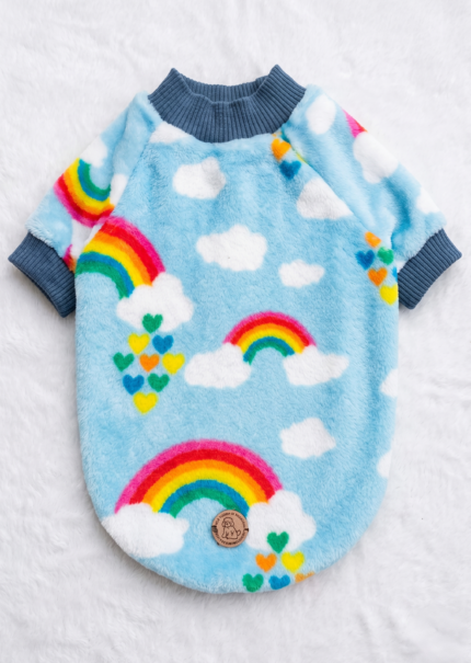 Buzo Soft Celeste Arcoiris