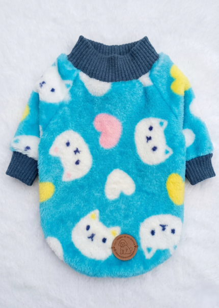 Buzo Soft Celeste Gatitos