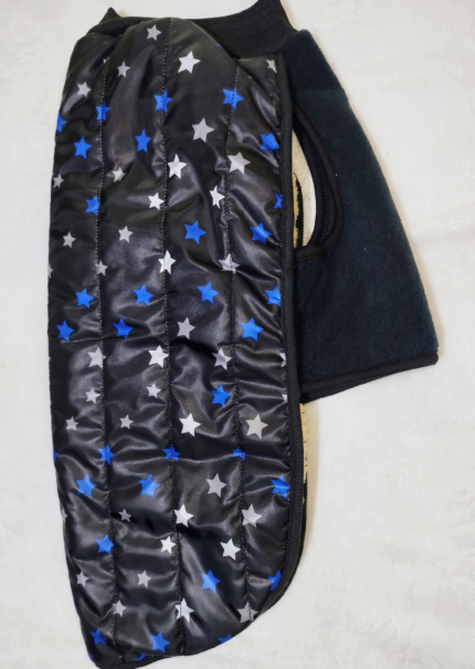 Puffer Negro Estrellas Azules