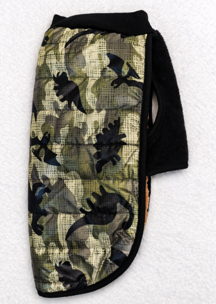 Puffer Camuflado Dinosaurios Verde