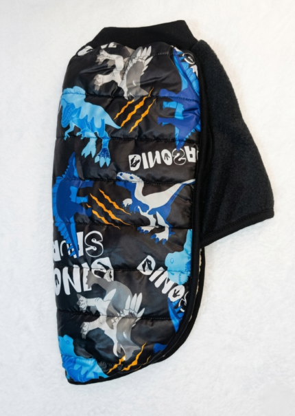 Puffer Dinosaurios Azul y Gris