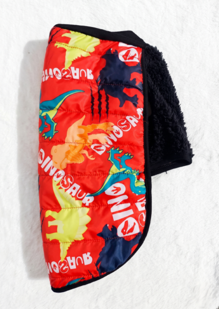 Puffer Dinosaurios Rojo