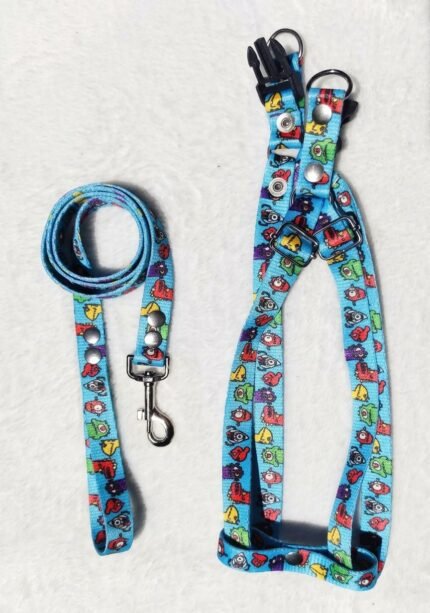 conjunto pretal + correa monstruos